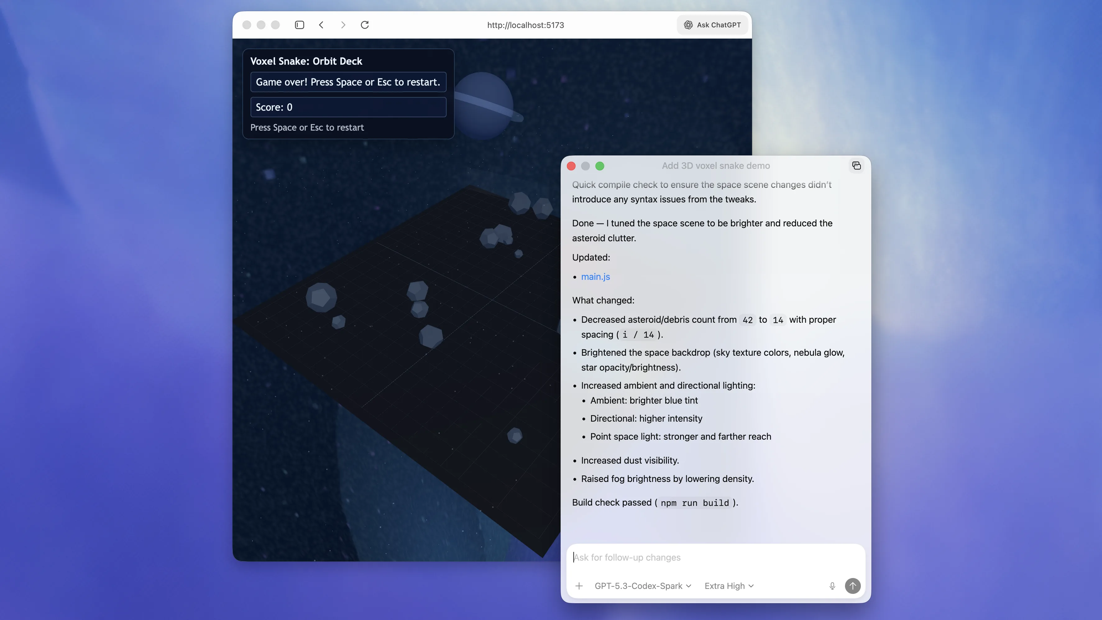 Pop-out window preview in light mode